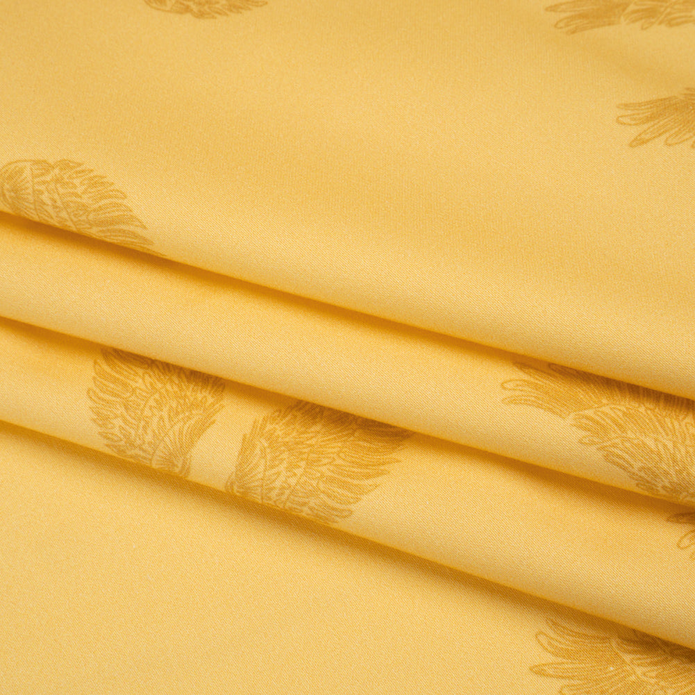 Stretch Cotton Sateen Print by Max Alexander - Sun Yellow and Goldenrod Wings Folded