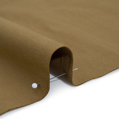 Cotton Herringbone Twill Coutil - Warm Olive - Farrah Collection