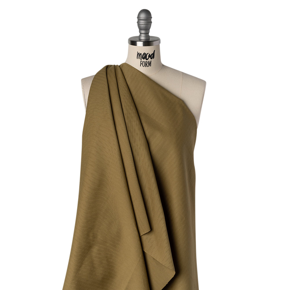 Cotton Herringbone Twill Coutil - Warm Olive - Farrah Collection