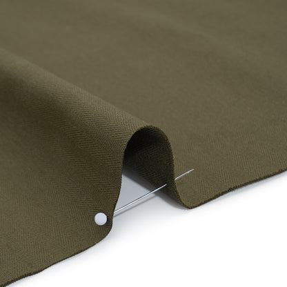 Cotton Herringbone Twill Coutil - Dusty Olive - Farrah Collection