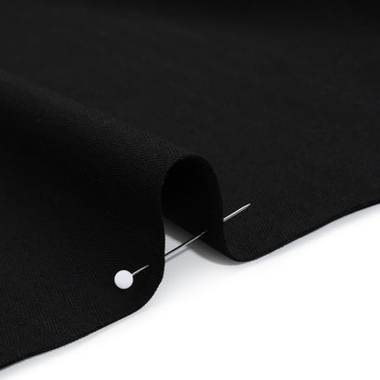 Cotton Herringbone Twill Coutil - Black - Farrah Collection