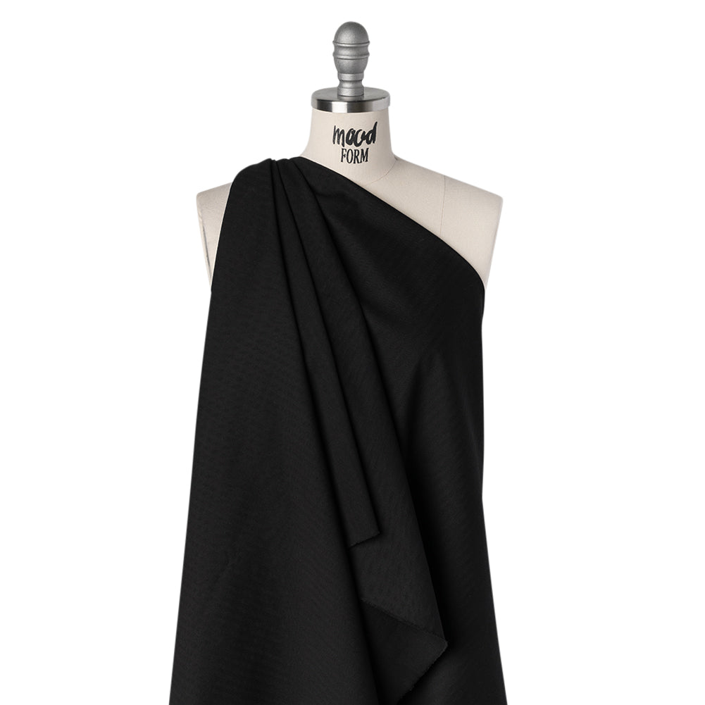 Cotton Herringbone Twill Coutil - Black - Farrah Collection