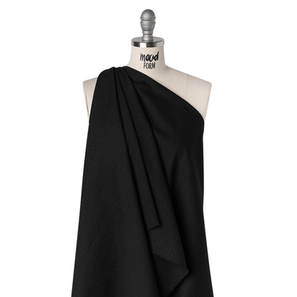 Cotton Herringbone Twill Coutil - Black - Farrah Collection