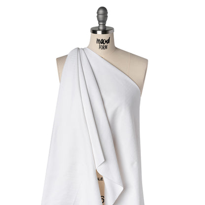 Cotton Herringbone Twill Coutil - White - Farrah Collection