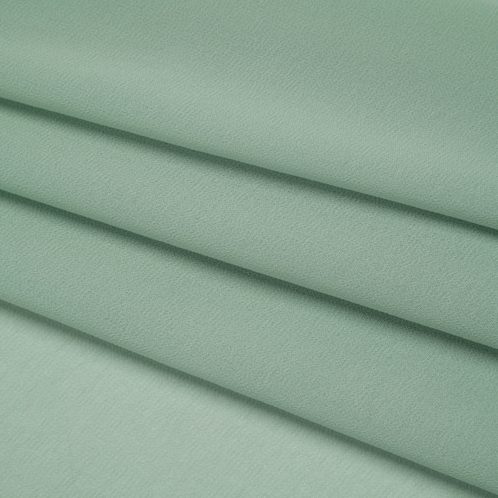 Polyester Chiffon - Sage Green - Designer Deadstock - Folded