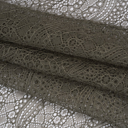 Nylon Lace with Finished Edges - Vineyard Gray-Green - Designer Deadstock