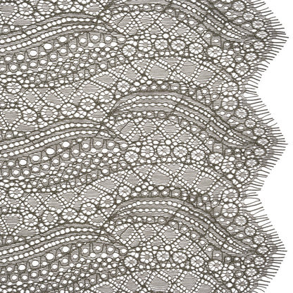Nylon Lace with Finished Edges - Vineyard Gray-Green - Designer Deadstock
