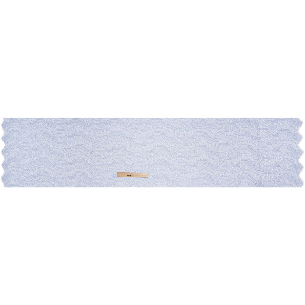 Nylon Lace with Finished Edges - Breeze Blue - Designer Deadstock - Full