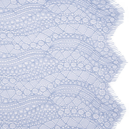 Nylon Lace with Finished Edges - Breeze Blue - Designer Deadstock