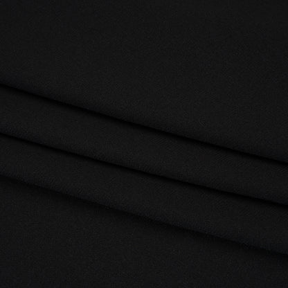 Stretch Polyester Twill Suiting - Black