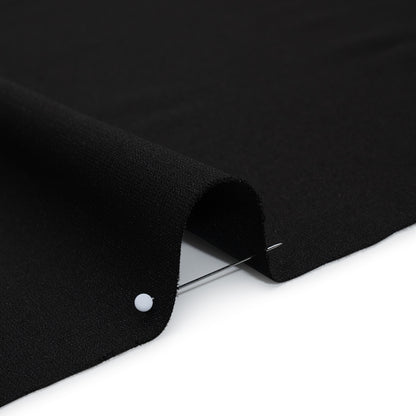 Stretch Polyester Twill Suiting - Black