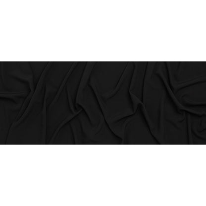 Stretch Polyester Twill Suiting - Black