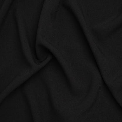 Stretch Polyester Twill Suiting - Black