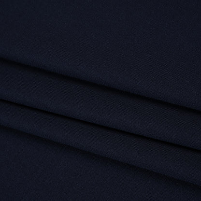 Stretch Polyester Twill Suiting - Midnight Navy