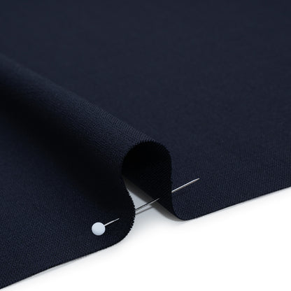 Stretch Polyester Twill Suiting - Midnight Navy