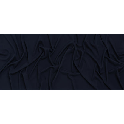 Stretch Polyester Twill Suiting - Midnight Navy