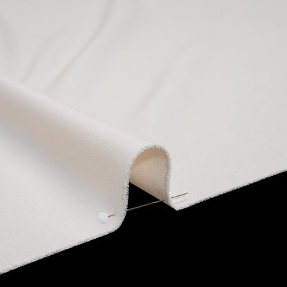 Stretch Polyester Twill Suiting - Ecru