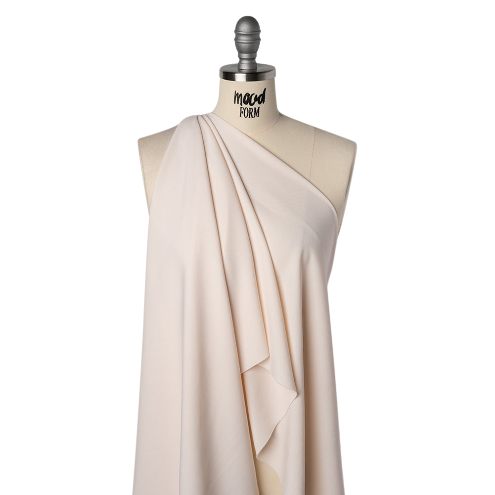 Stretch Polyester Twill Suiting - Ecru