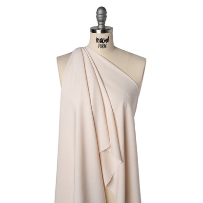 Stretch Polyester Twill Suiting - Ecru