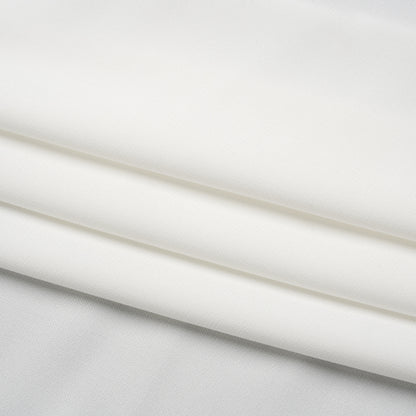 Stretch Polyester Twill Suiting - Off White
