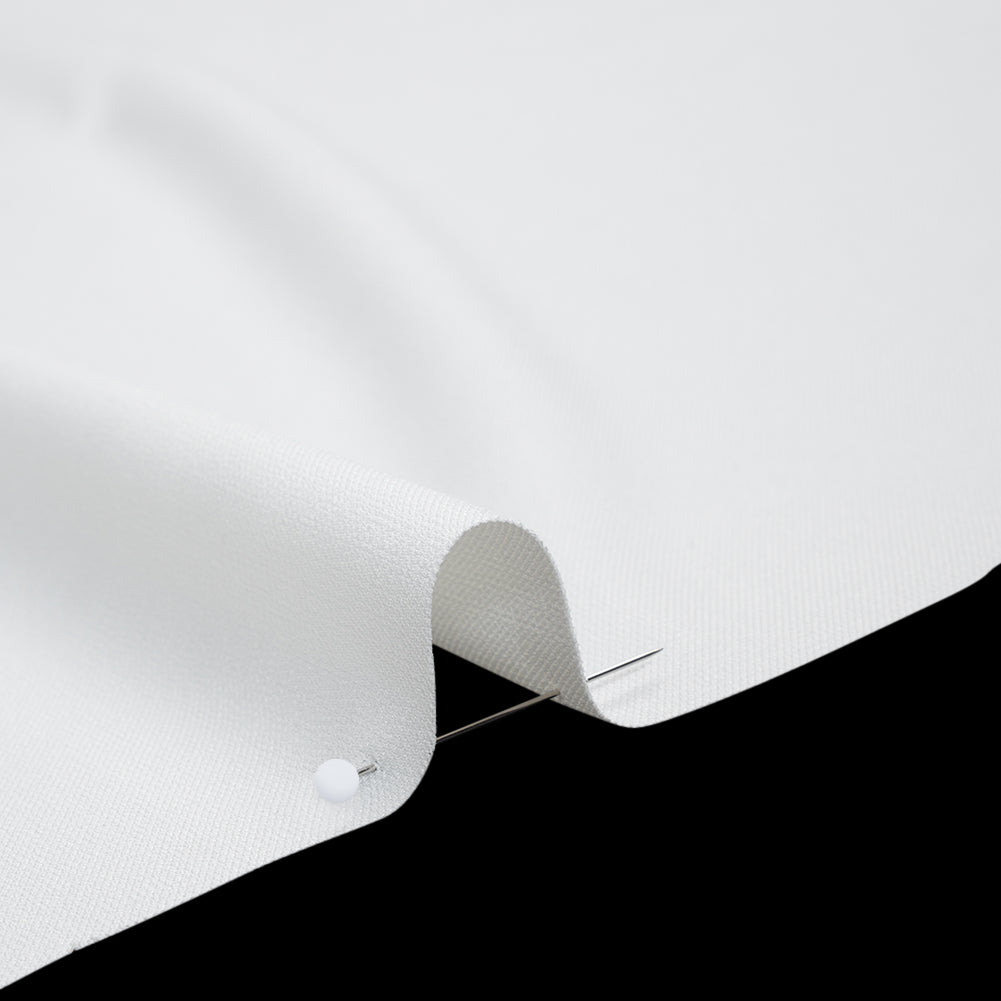 Stretch Polyester Twill Suiting - Off White