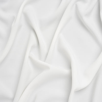 Stretch Polyester Twill Suiting - Off White