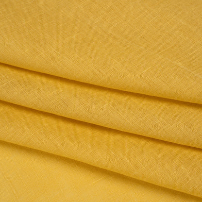 Lightweight Linen Woven - Yellow Folded
