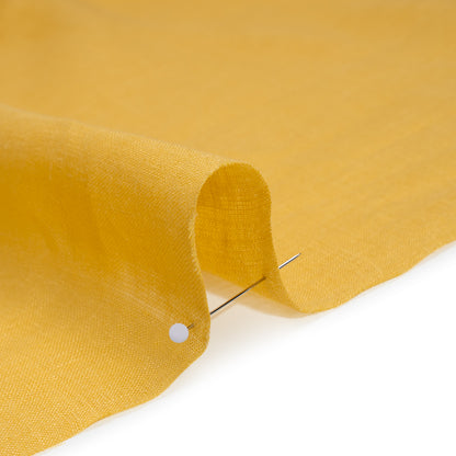 Lightweight Linen Woven - Yellow Detail