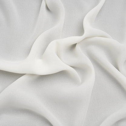 Polyester Double Georgette - Ecru White - Designer Deadstock