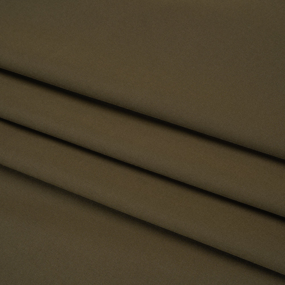 Stretch Polyester Woven - Caper Green - Designer Deadstock Folded