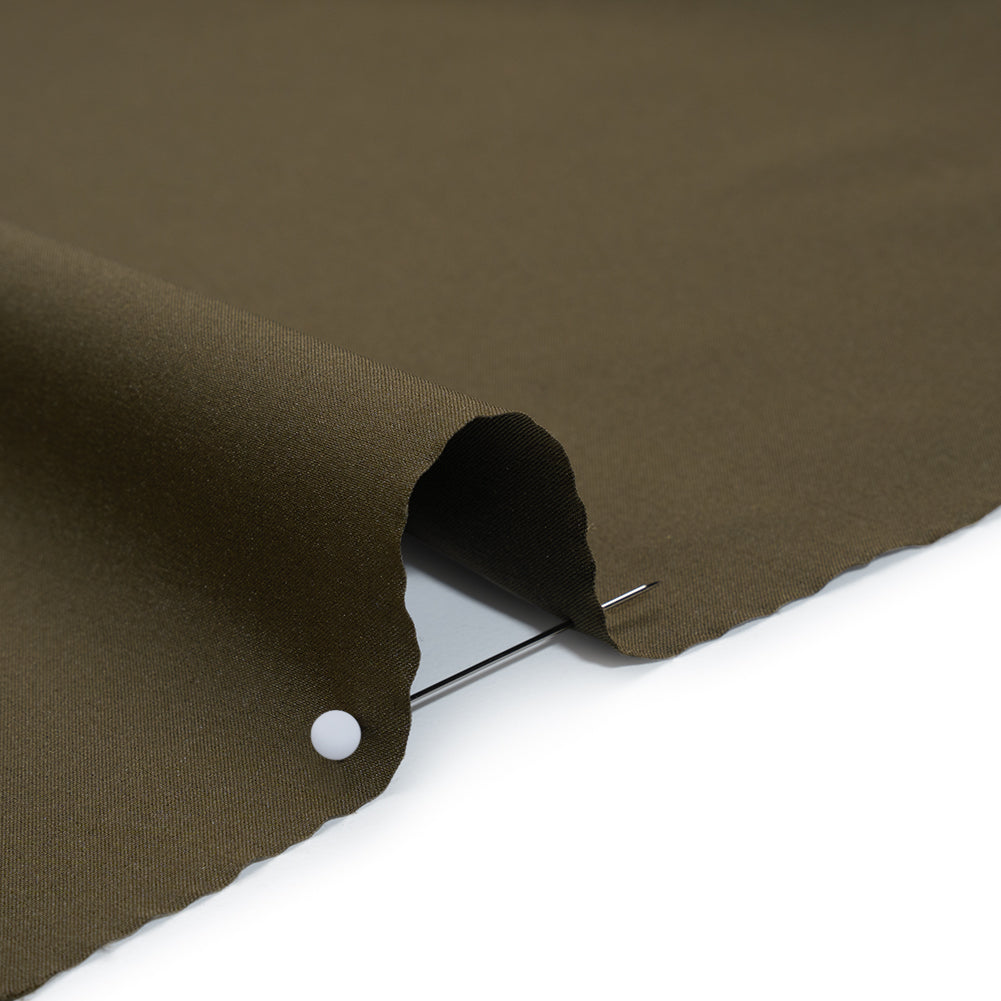 Stretch Polyester Woven - Caper Green - Designer Deadstock Detail
