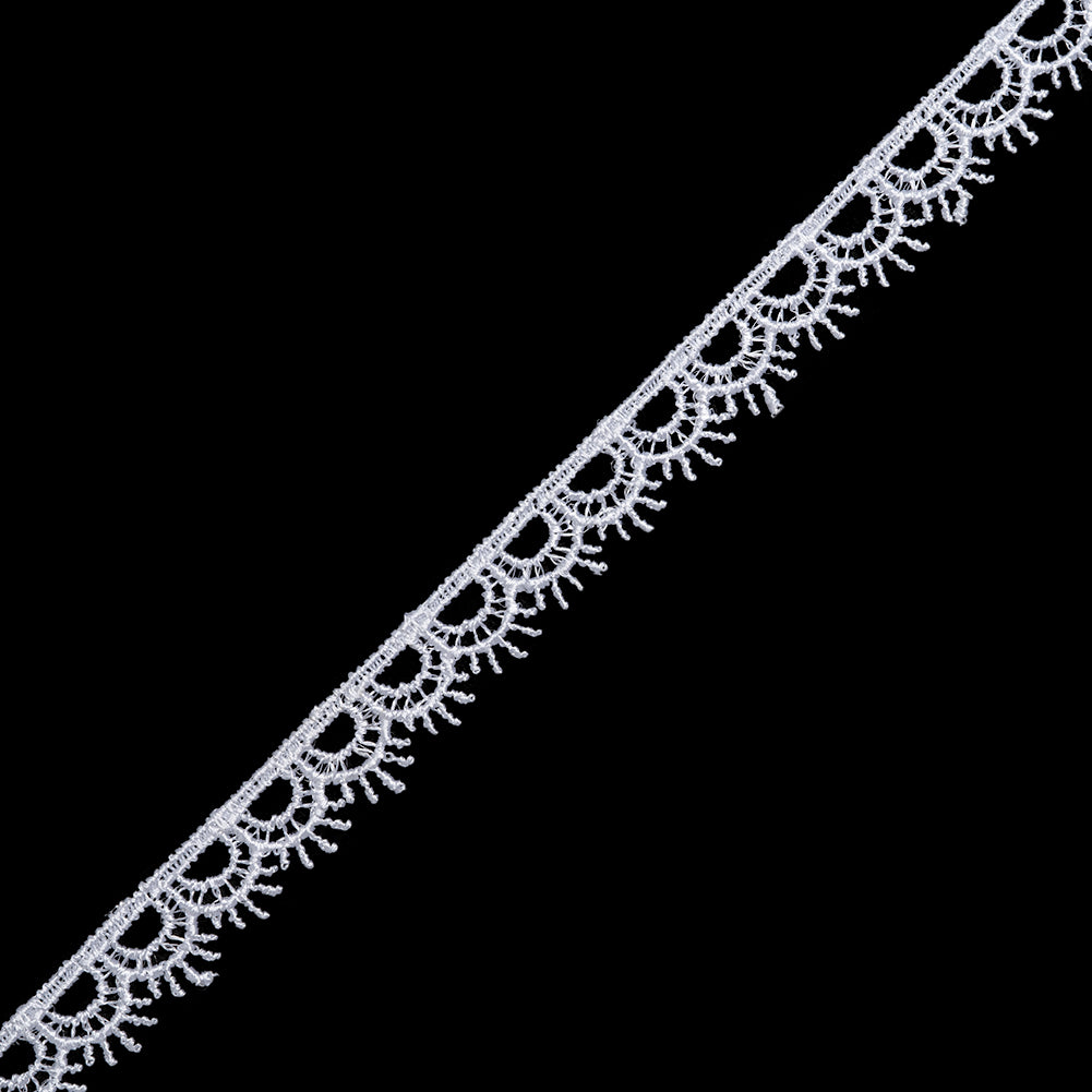 Guipure Lace Trim - 0.5" - White Sunny Scallops
