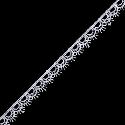 Guipure Lace Trim - 0.5" - White Sunny Scallops