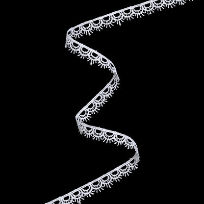 Guipure Lace Trim - 0.5" - White Sunny Scallops