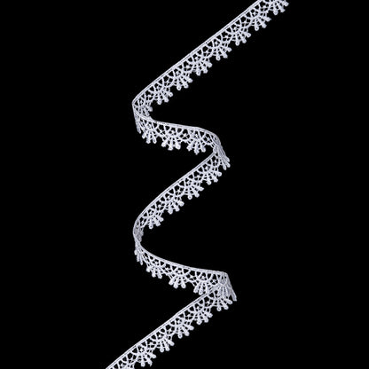 Guipure Lace Trim - 0.625" - White Scallops and Fans