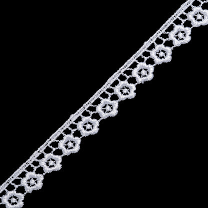 Guipure Lace Trim - 0.625" - White Little Daisies