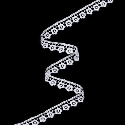 Guipure Lace Trim - 0.625" - White Little Daisies