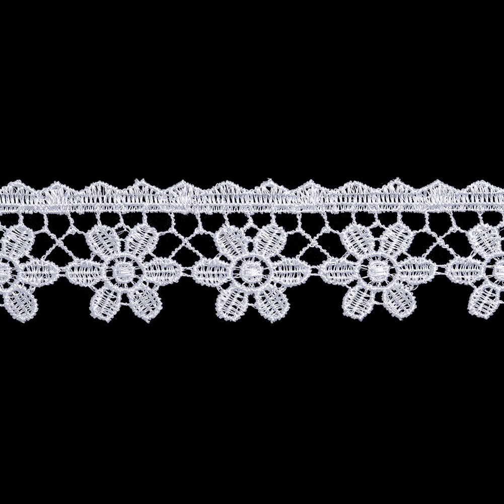 Guipure Lace Trim - 1.25" - White Hanging Florals