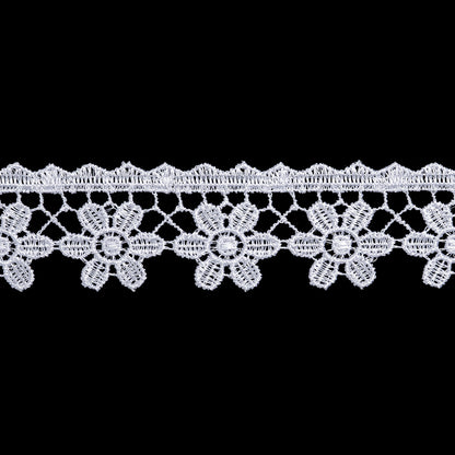 Guipure Lace Trim - 1.25" - White Hanging Florals