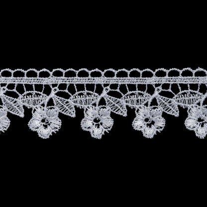 Guipure Lace Trim - 1.5" - White Hanging Flowers