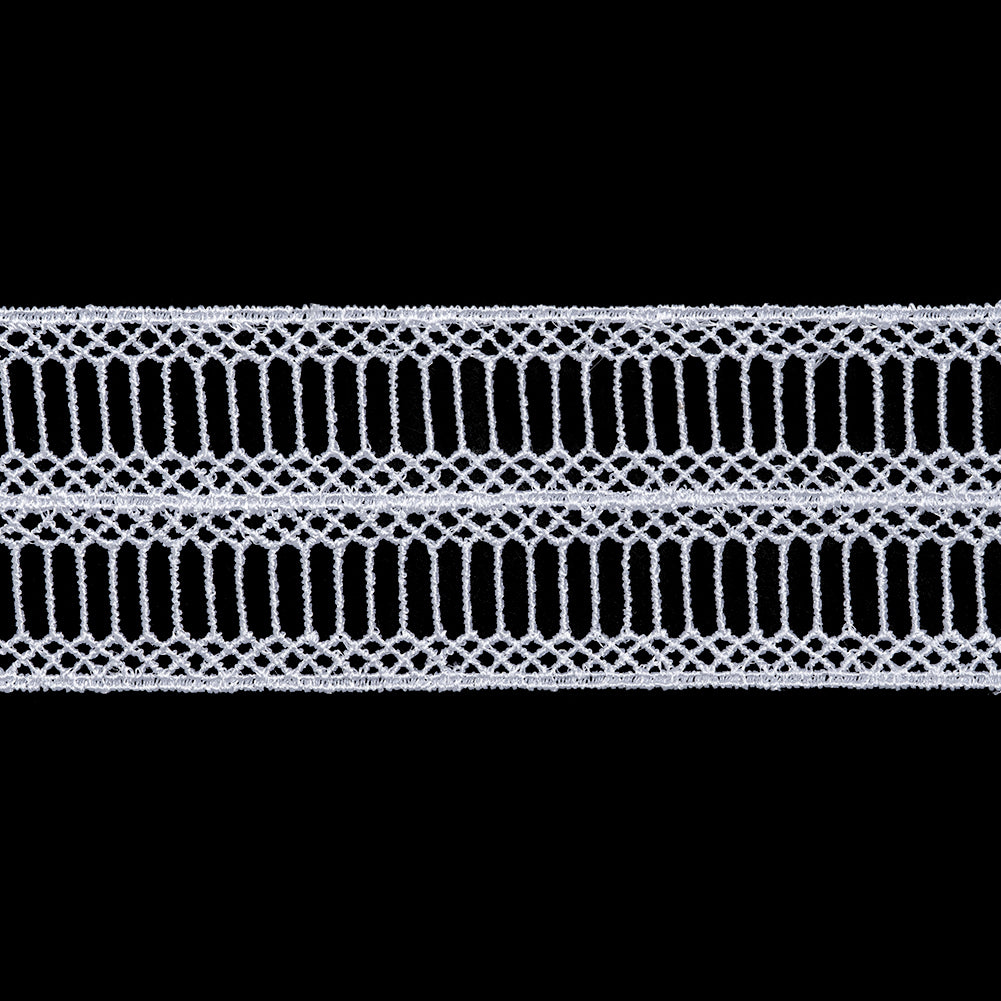 Guipure Lace Trim - 1.75" - White Ladders and Lattices