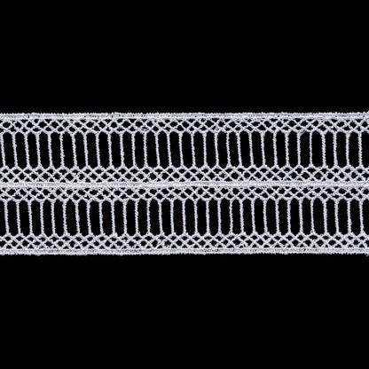 Guipure Lace Trim - 1.75" - White Ladders and Lattices