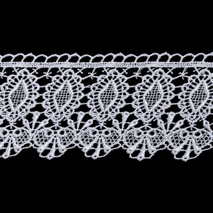 Guipure Lace Trim - 2.5" - White Diamonds and Bows