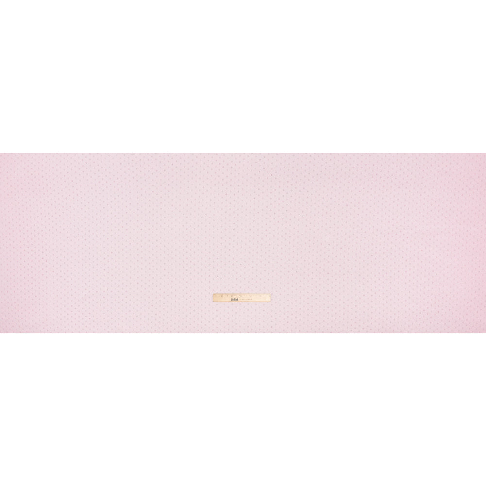Cotton Pointelle Rib Knit - Blossom Pink Diamonds - Cassy Collection - Full