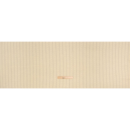Cotton Pointelle Rib Knit - Light Sunshine Yellow Hearts and Stripes - Cassy Collection
