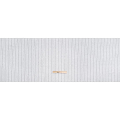 Cotton Pointelle Rib Knit - Powder White Diamonds and Stripes - Cassy Collection
