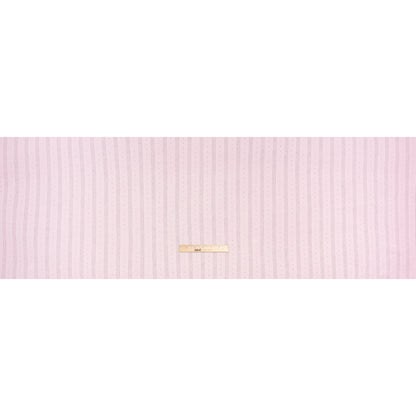 Cotton Pointelle Rib Knit - Blossom Pink Diamonds and Stripes - Cassy Collection