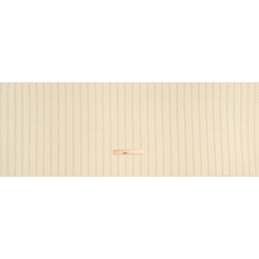 Cotton Pointelle Rib Knit - Light Sunshine Yellow Diamonds and Stripes - Cassy Collection - Full