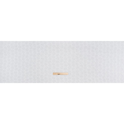 Cotton Pointelle Rib Knit - Powder White Roses - Cassy Collection