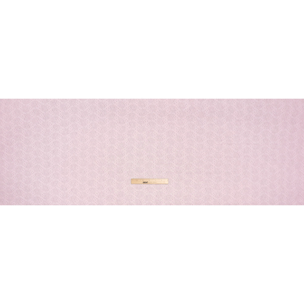 Cotton Pointelle Rib Knit - Blossom Pink Roses - Cassy Collection - Full